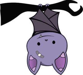 a cute cartoon bat